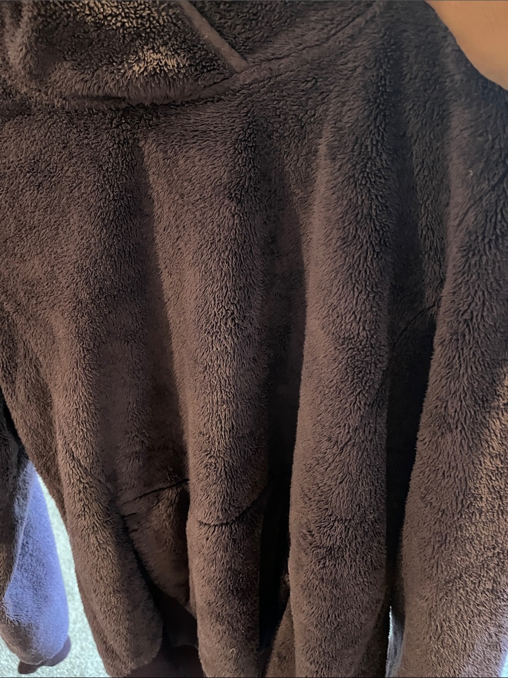 The North Face Plush Teddy Jacket in Dark Brown